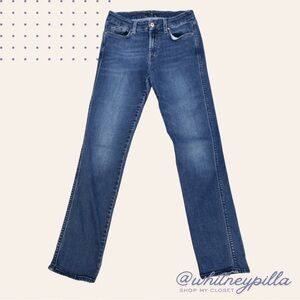 7 For All Mankind Jeans Kimme Straight Leg Dark Blue Denim Size 29